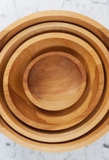 Turned Wood Beechwood Bowl - 17"