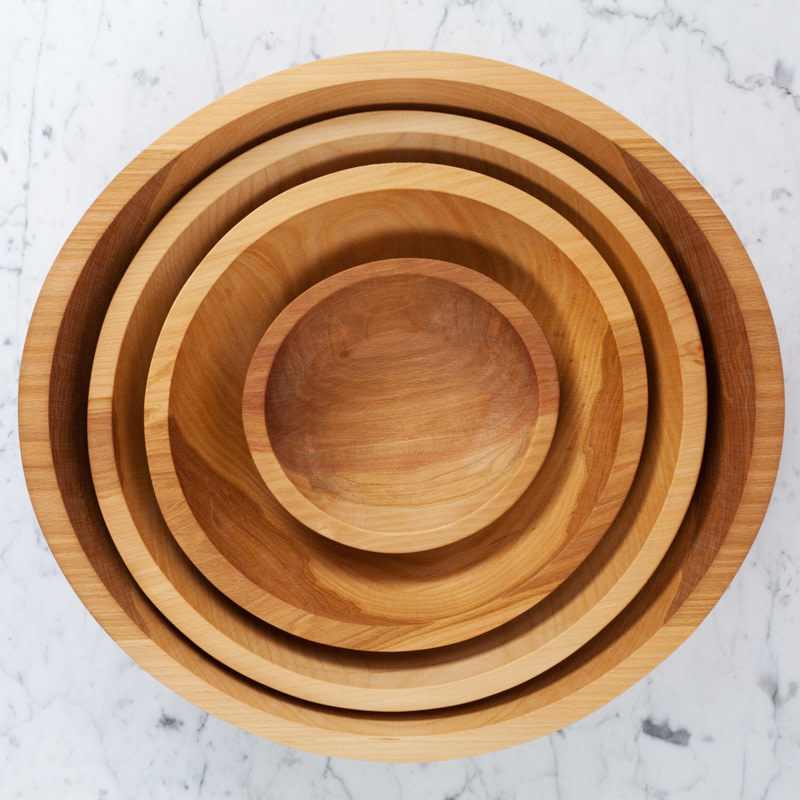 Turned Beech Bowl - 17 - The Foundry Home Goods