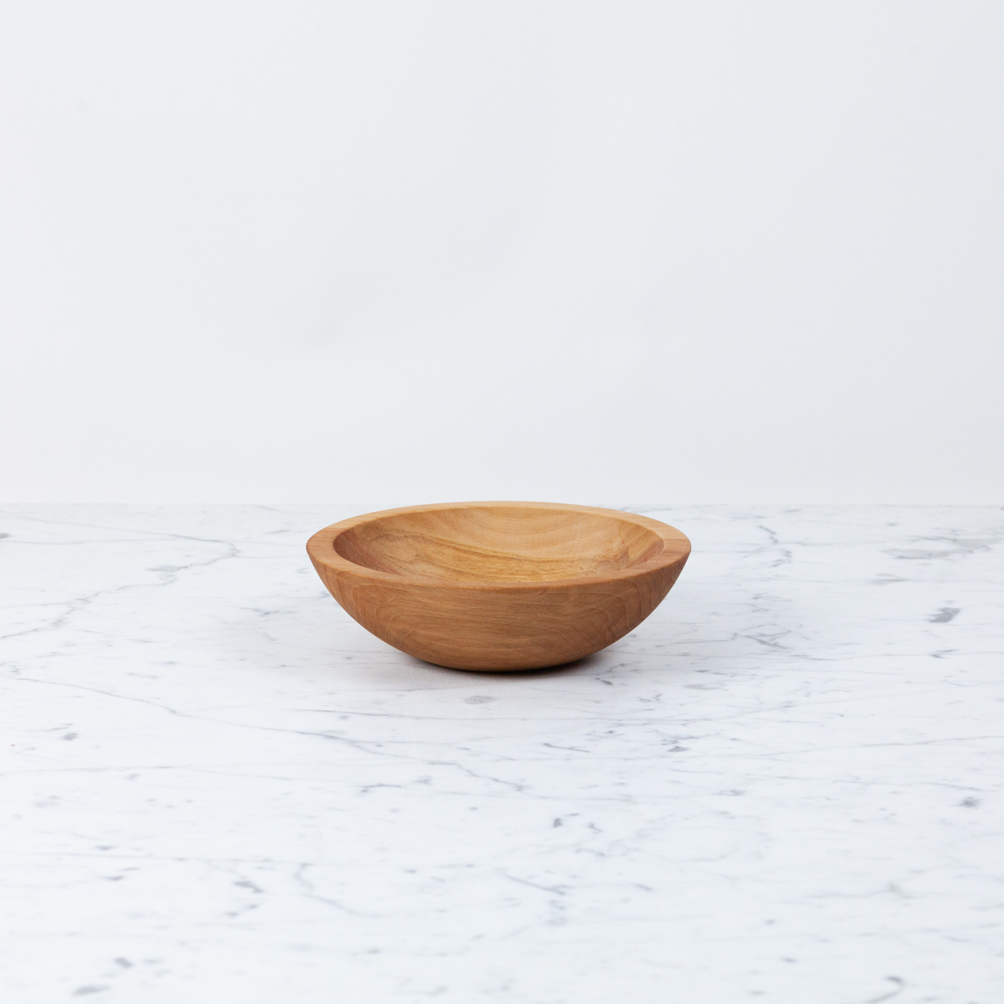 Turned Wood Beechwood Bowl - 7 1/2"