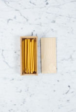 25 Beeswax Birthday Candles in a Wooden Box