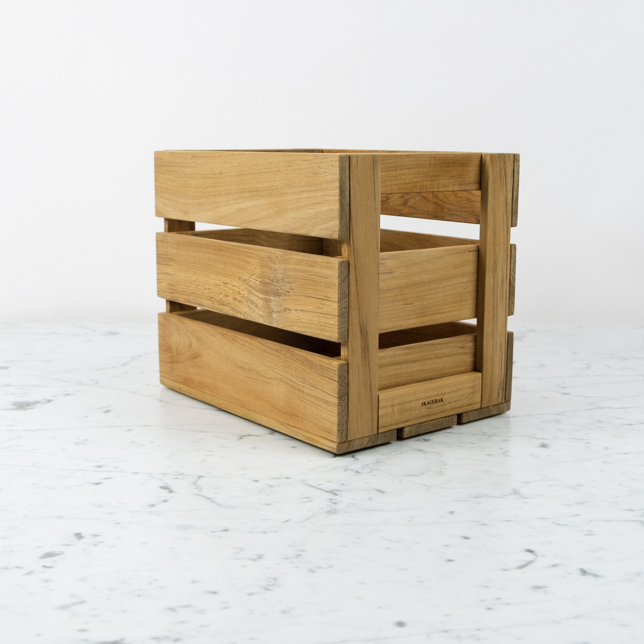 Skagerak Dania Tall Teak Crate - Tall - 12x10x8.75"