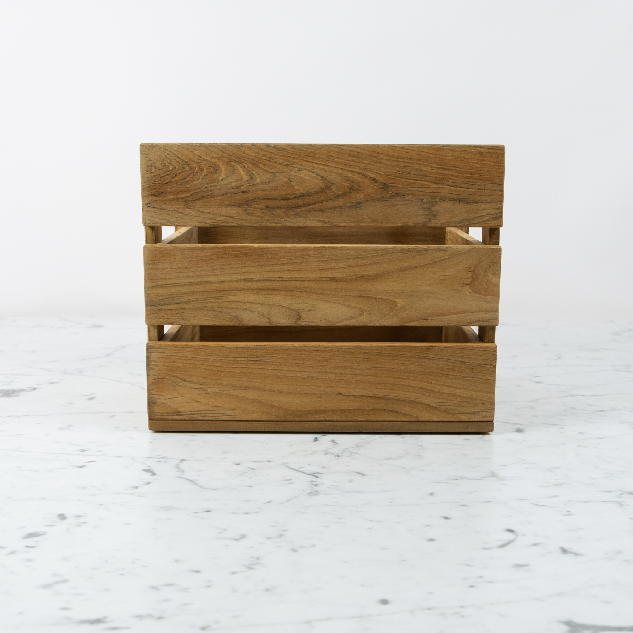 Skagerak Dania Tall Teak Crate - Tall - 12x10x8.75"
