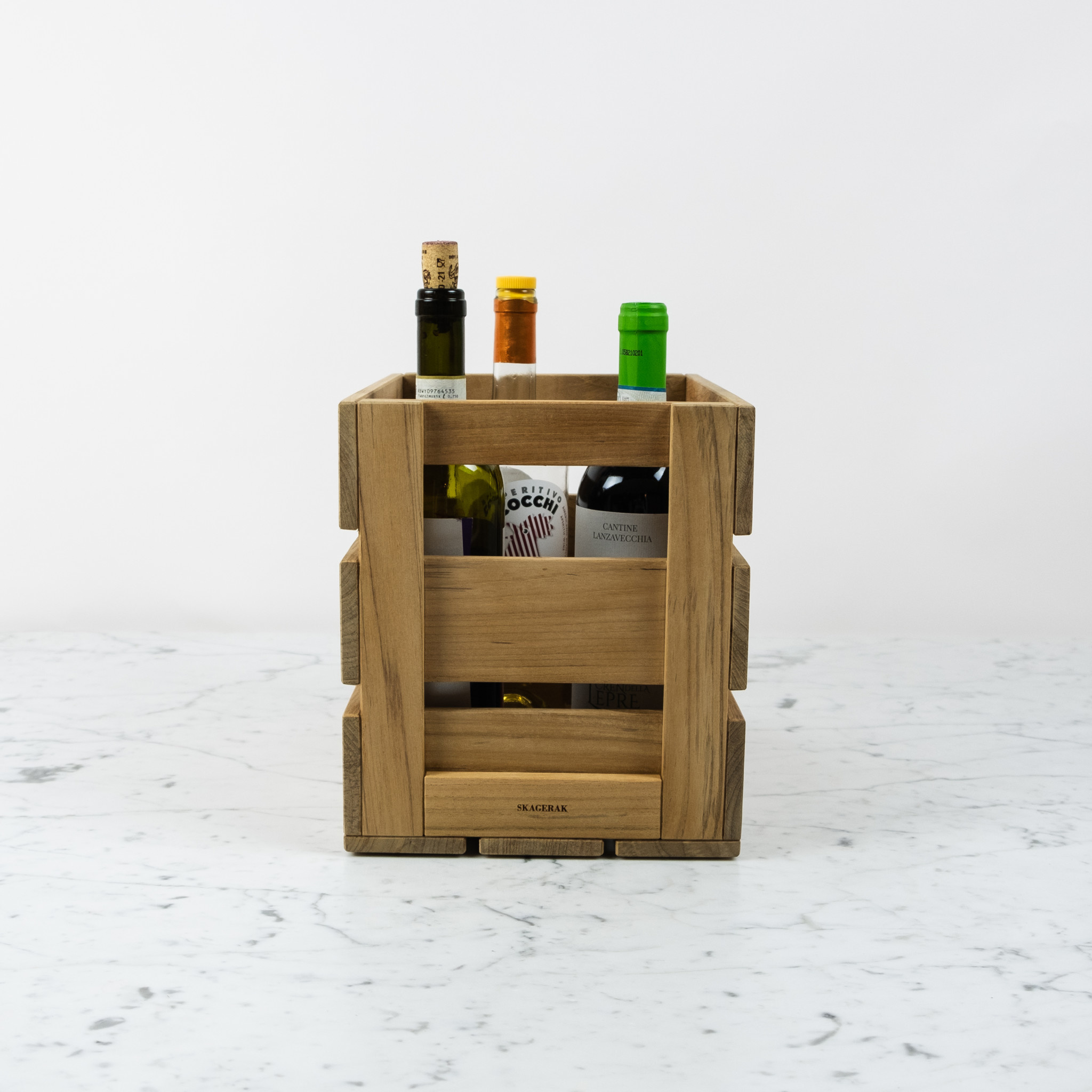 Skagerak Dania Tall Teak Crate - Tall - 12x10x8.75"