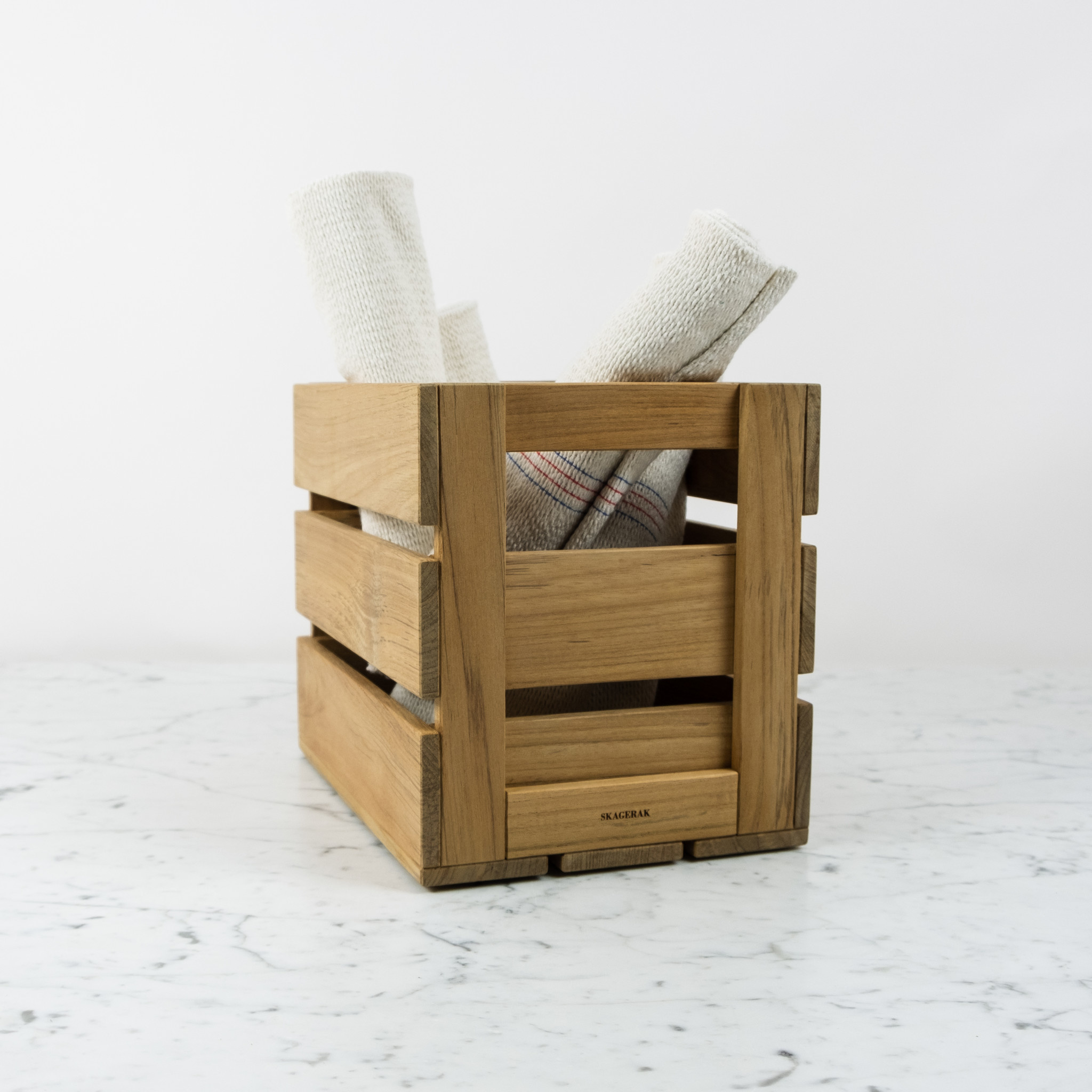 Skagerak Dania Tall Teak Crate - Tall - 12x10x8.75"
