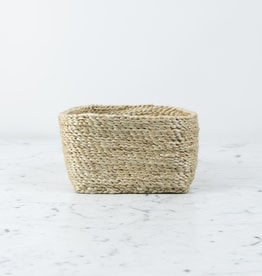 Jute Square Storage Basket  Low- 7 x 7 x 5"