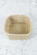 Jute Square Storage Basket  Low- 7 x 7 x 5"