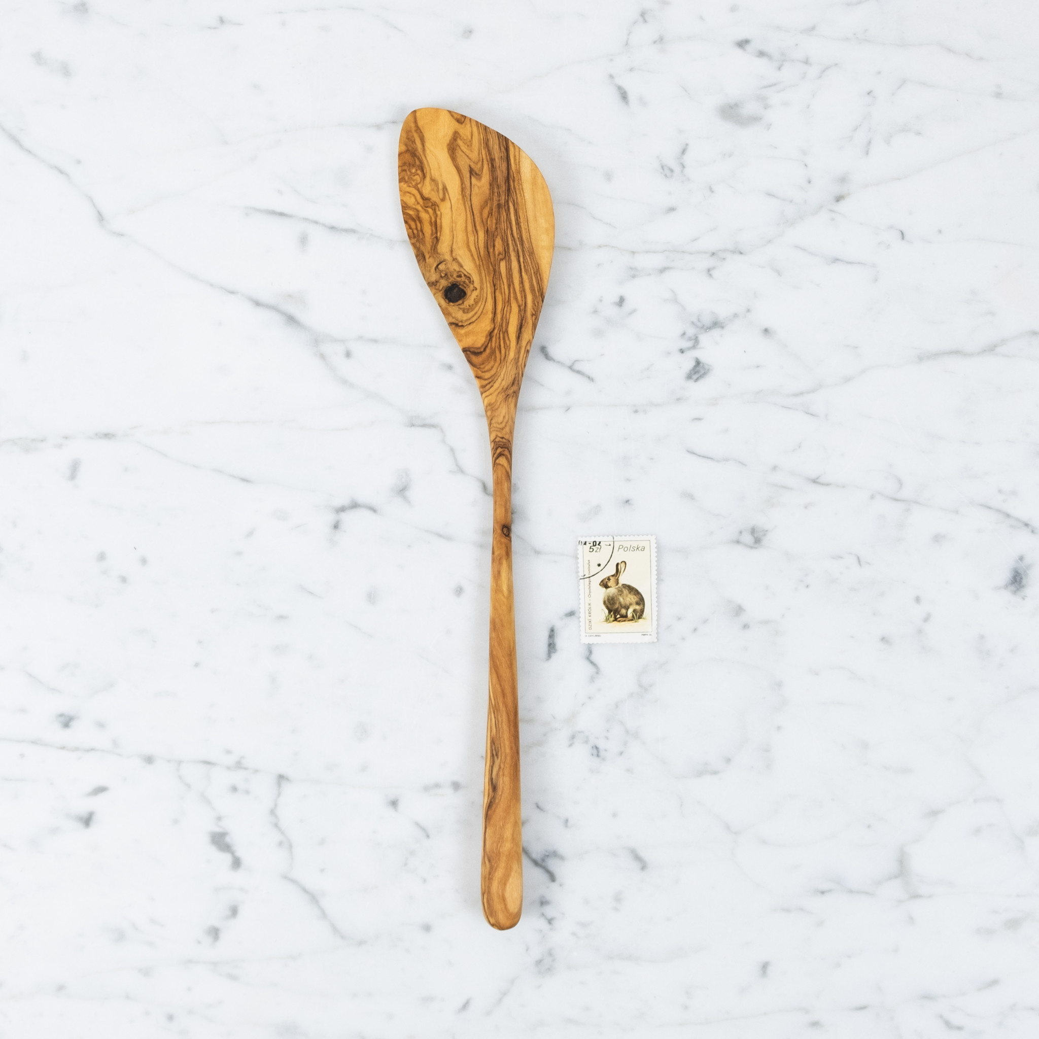 Hand Carved Olivewood All Purpose Spatula - 13"