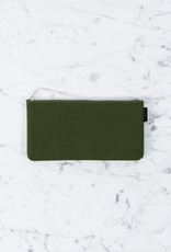 Delfonics Canvas Zipper Slim Pouch  - Olive