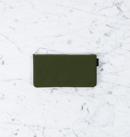 Delfonics Delfonics Canvas Zipper Slim Pouch  - Olive