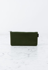 Delfonics Canvas Zipper Slim Pouch  - Olive