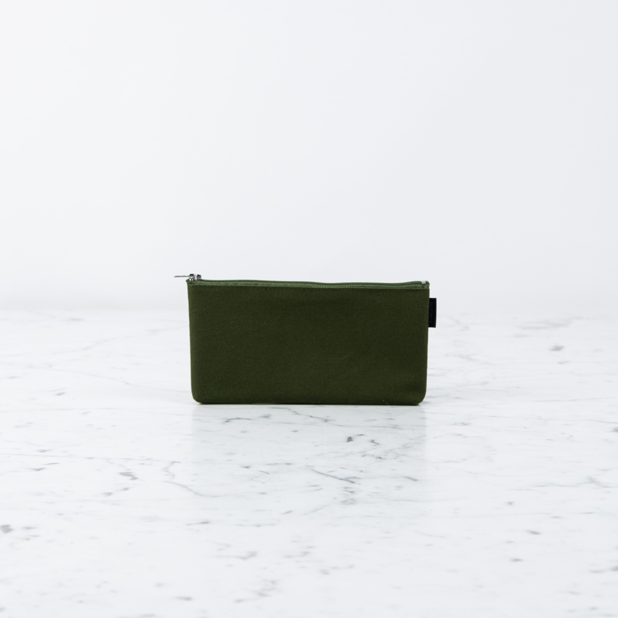 Delfonics Delfonics Canvas Zipper Slim Pouch  - Olive