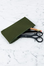 Delfonics Canvas Zipper Slim Pouch  - Olive