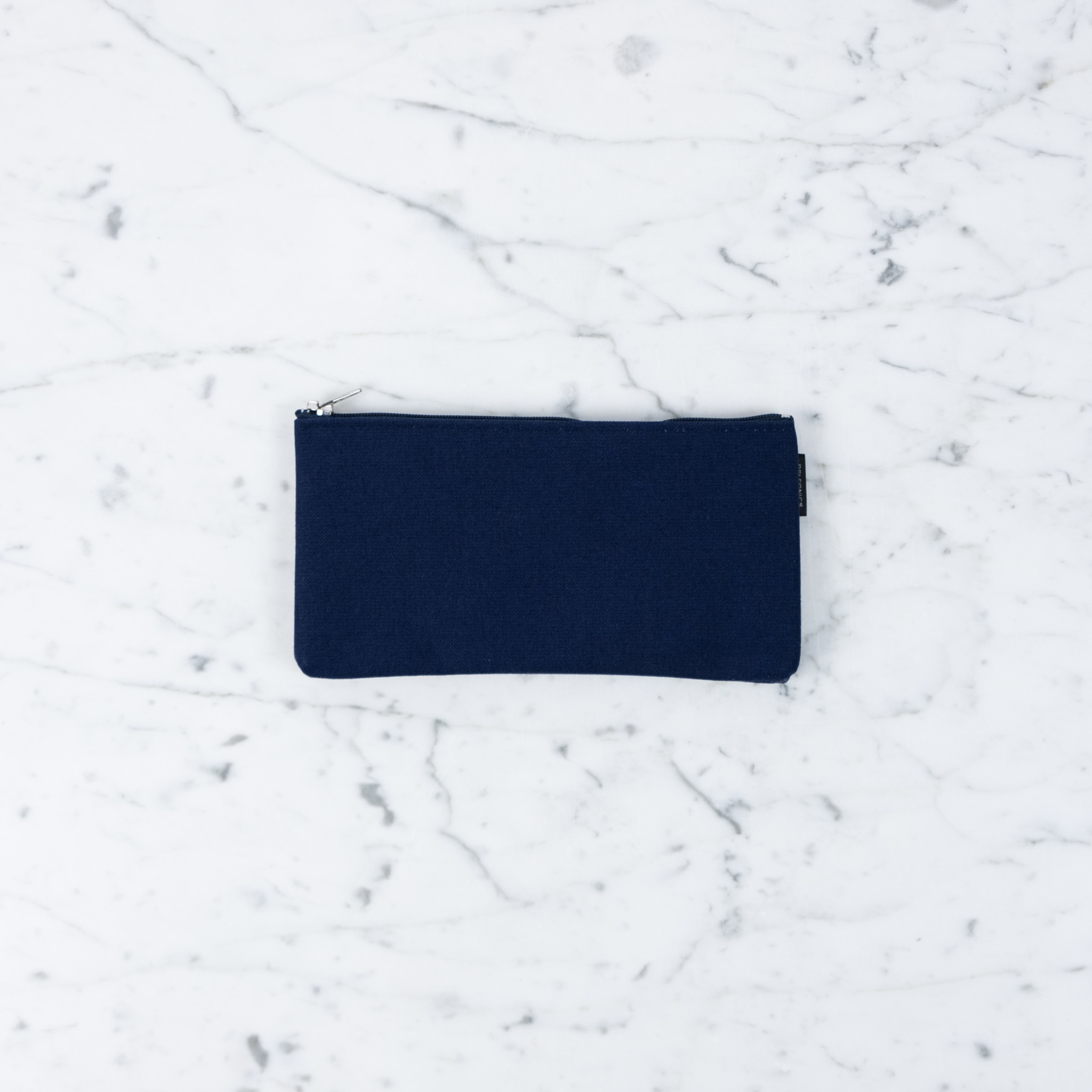 Delfonics Canvas Zipper Slim Pouch - Dark Blue
