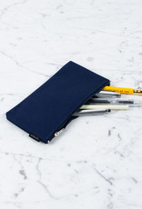 Delfonics Canvas Zipper Slim Pouch - Dark Blue
