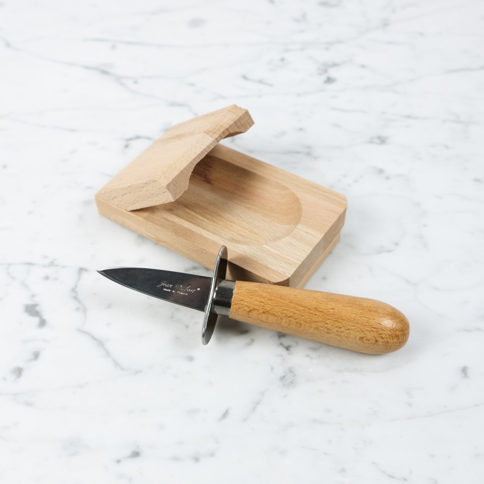 Jean Dubost Oyster Shucker Knife & Block Set