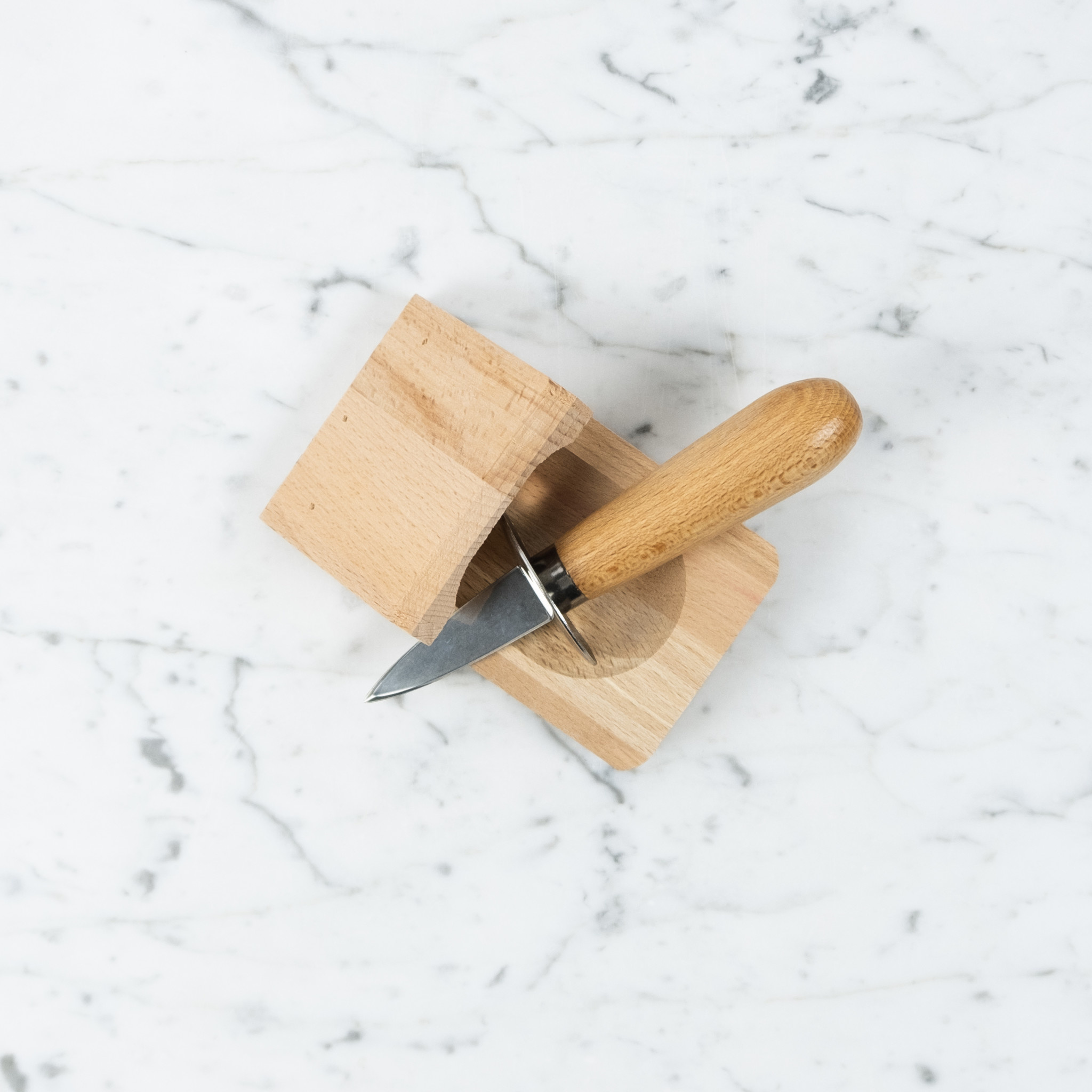 Jean Dubost Oyster Shucker Knife & Block Set