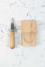 Jean Dubost Oyster Shucker Knife & Block Set