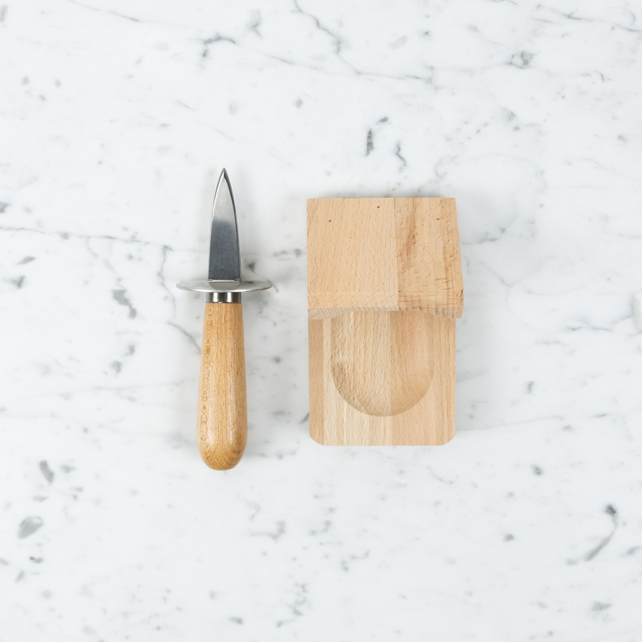 Jean Dubost Oyster Shucker Knife & Block Set