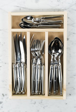 Jean Dubost 24 Piece Everyday Flatware Set- Stainless Steel Handles