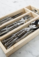 Jean Dubost 24 Piece Everyday Flatware Set- Stainless Steel Handles