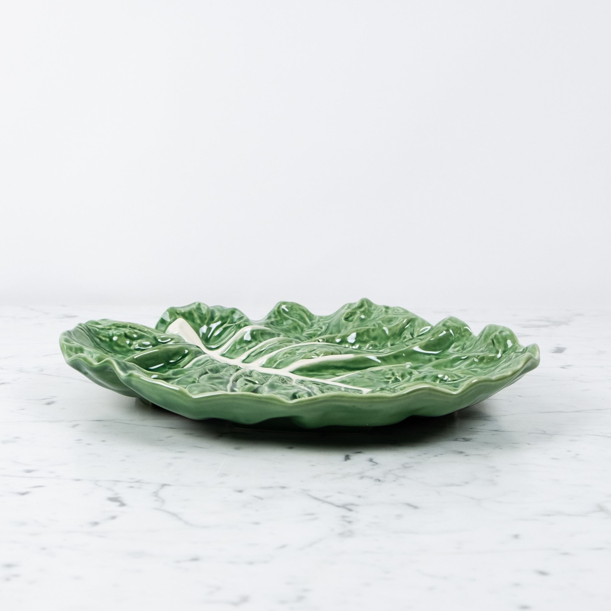 Bordallo Pinheiro Bordallo Pinheiro Cabbage Leaf Serving Platter - Green - 14"