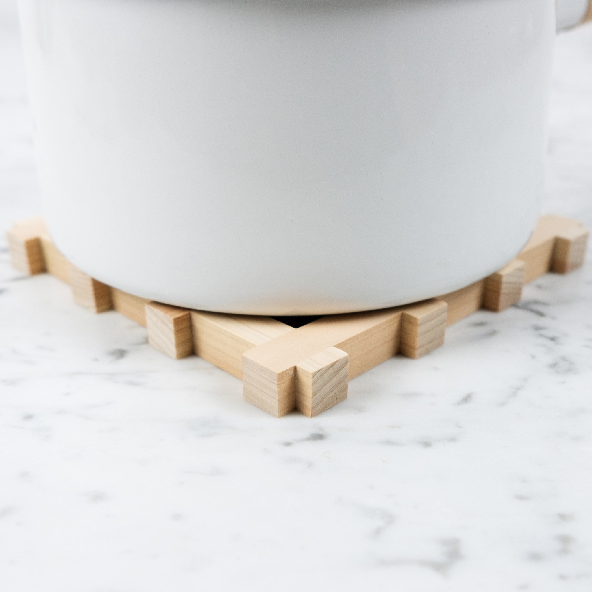 Japanese Hinoki Trivet - 6"