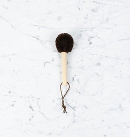 Little Japanese Hemp Palm Scrubber Brush with Wood Handle - 6"