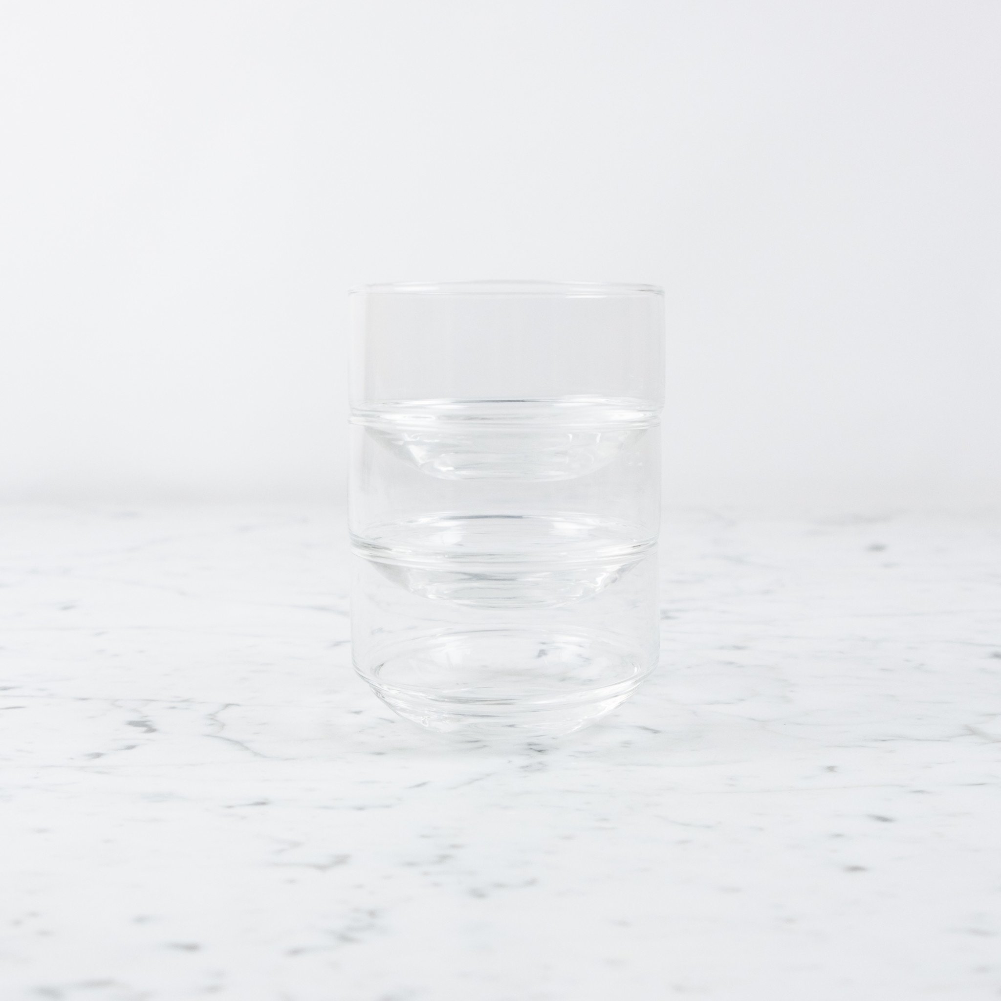 Rounded Bottom Glass Stacking Bowl