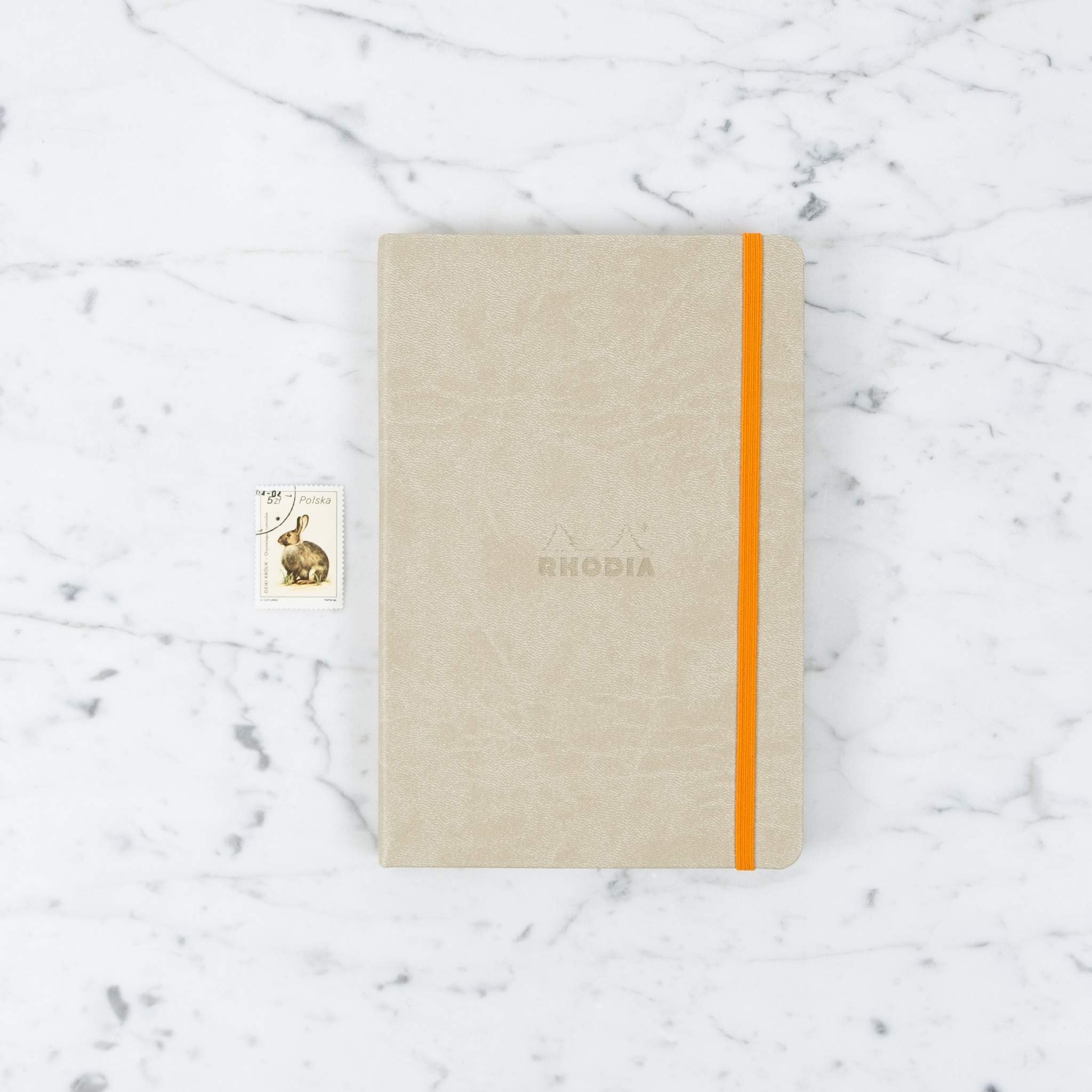 Rhodiarama Rhodiarama Hardcover Notebook - Beige Grey - Lined - A5 - 5.5 x 8.25"