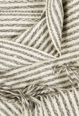 Rustic Wool Blanket - Grey Thin Stripe 43" x 86"