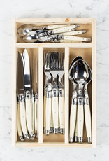 Jean Dubost 24 Piece Everyday Flatware Set with Ivory Handles