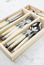 Jean Dubost 24 Piece Everyday Flatware Set with Ivory Handles
