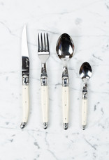Jean Dubost 24 Piece Everyday Flatware Set with Ivory Handles