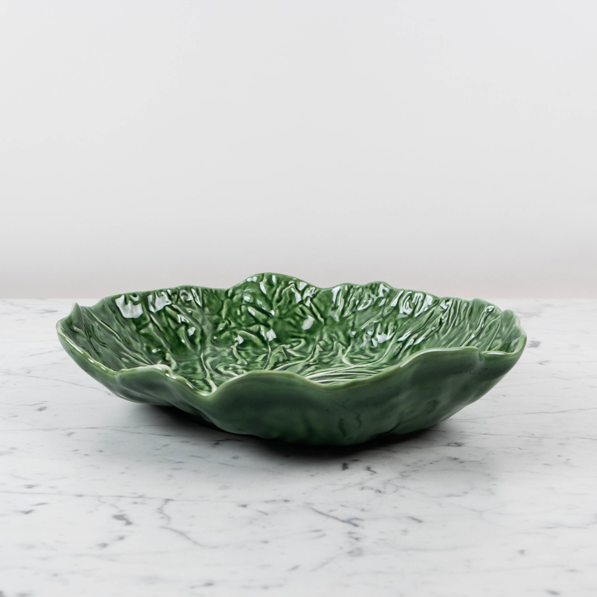 Bordallo Pinheiro Bordallo Pinheiro Cabbage Serving Bowl - Green -14 x 12 x 2.5"