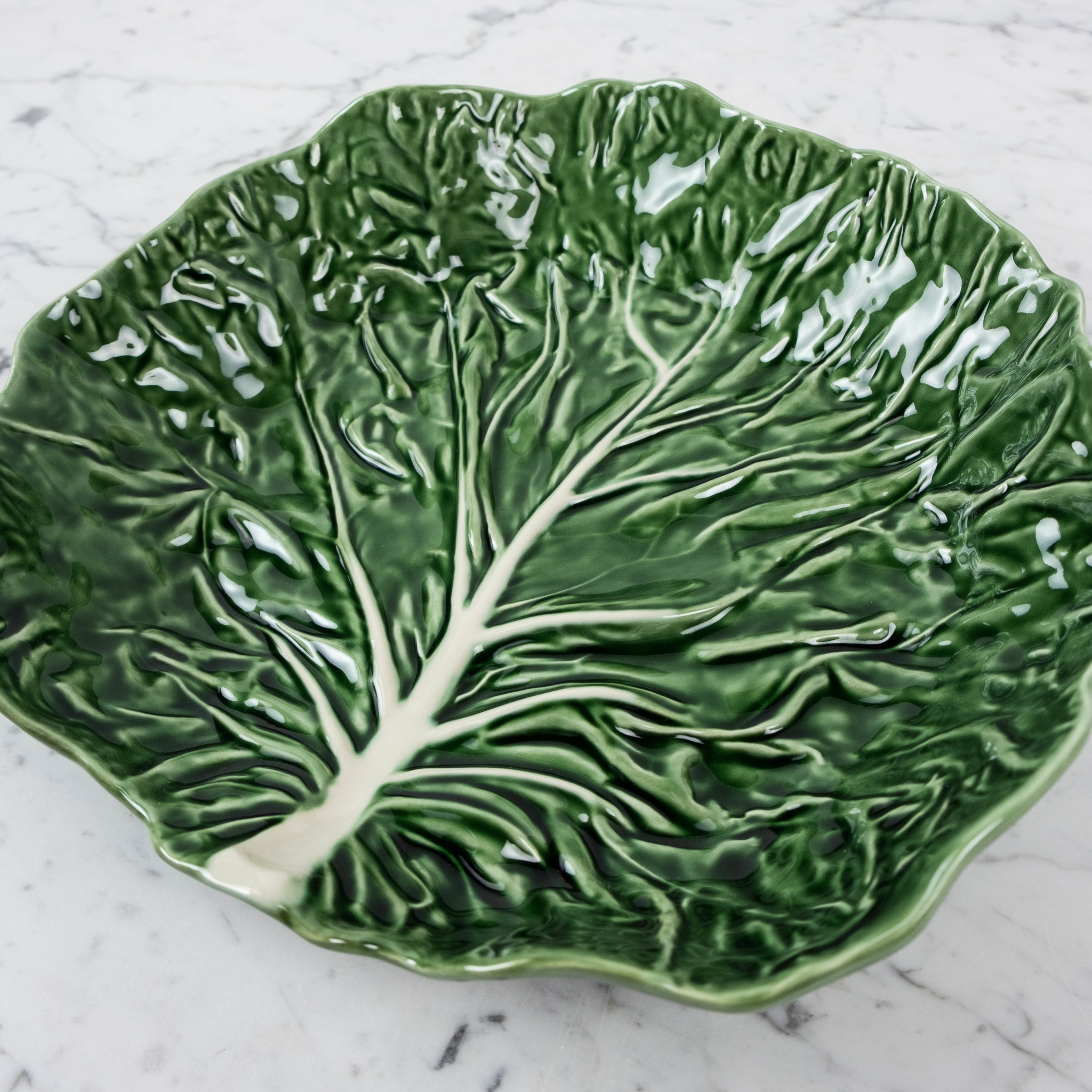 Bordallo Pinheiro Bordallo Pinheiro Cabbage Serving Bowl - Green -14 x 12 x 2.5"