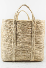 Jute Rectangular Basket with Handles - 20 x 15 x 15"