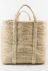 Jute Rectangular Basket with Handles - 20x15x15in