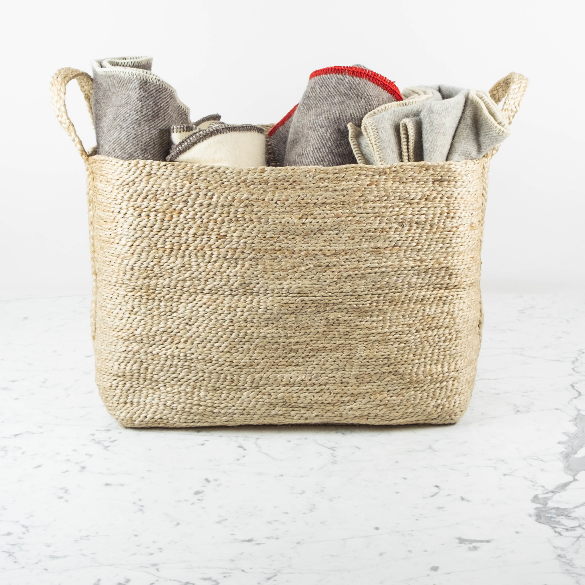 20 x 20 x 15 Extra Large Storage Basket with Lid, Cotton Rope