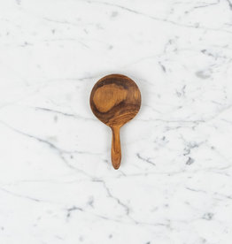 Teak Monocle Round Scoop - 4.5 in