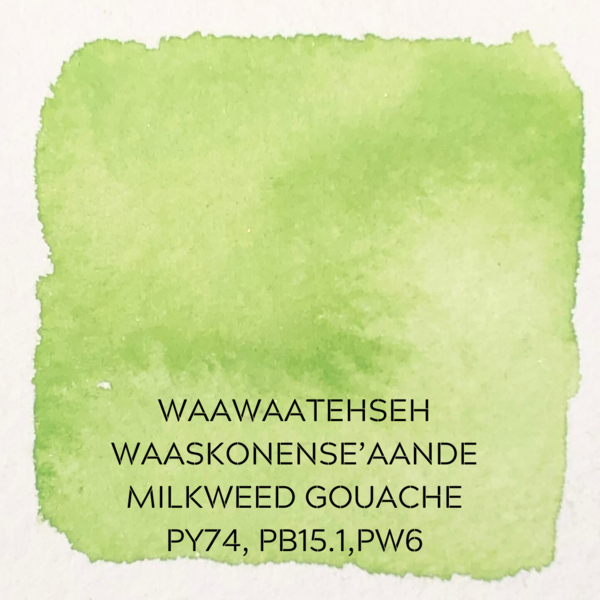 Beam Paints #18 Mememgwanh Waaskoneh'aande Milkweed Green Gouache
