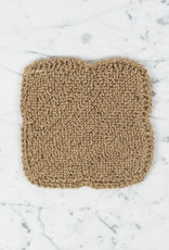 Hand Knit Scrubbing Square - Natural Jute