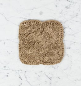 Hand Knit Scrubbing Square - Natural Jute
