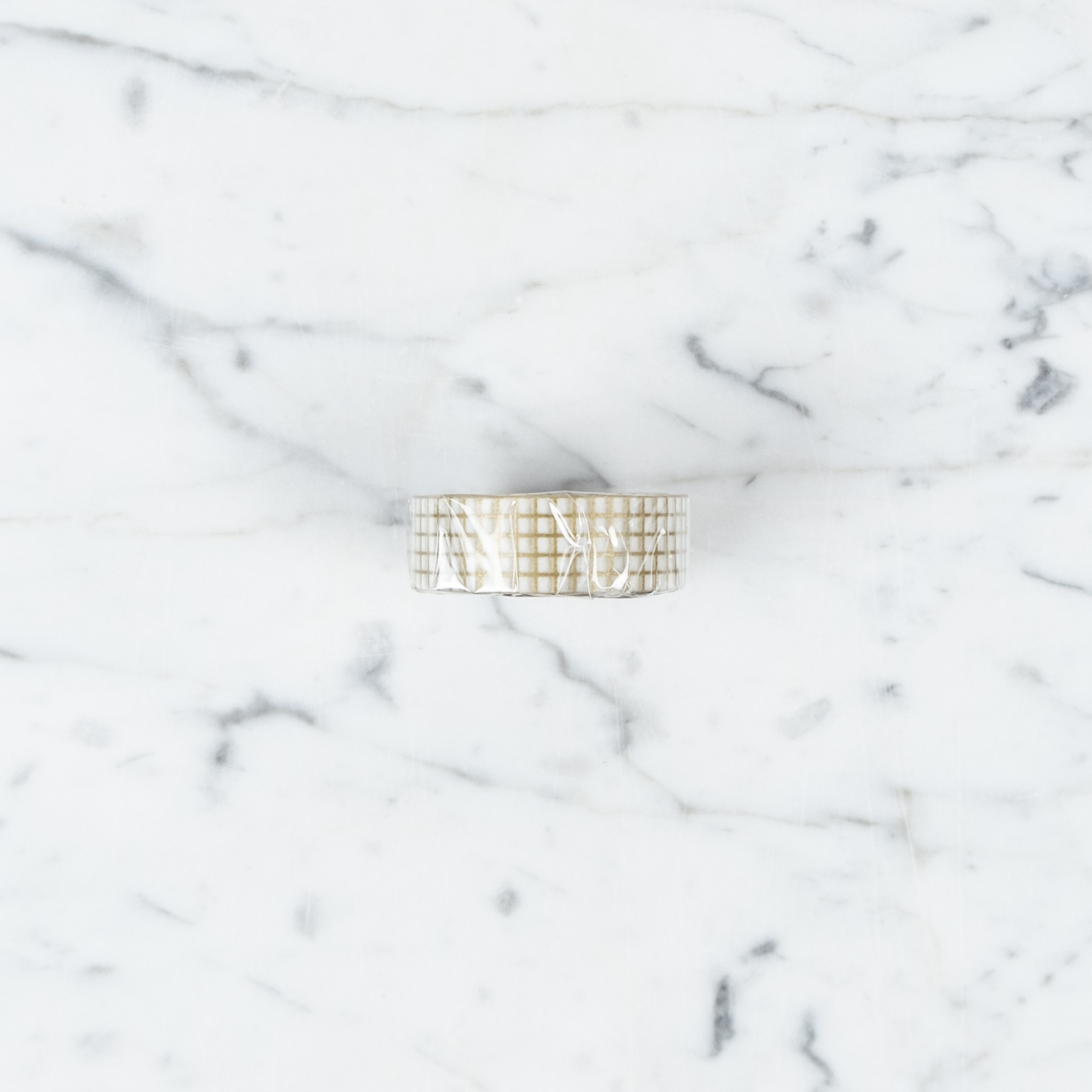 Washi Tape Single - Gold Check