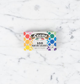 Leone Pushpins - Assorted Rainbow Colors - 100 Count