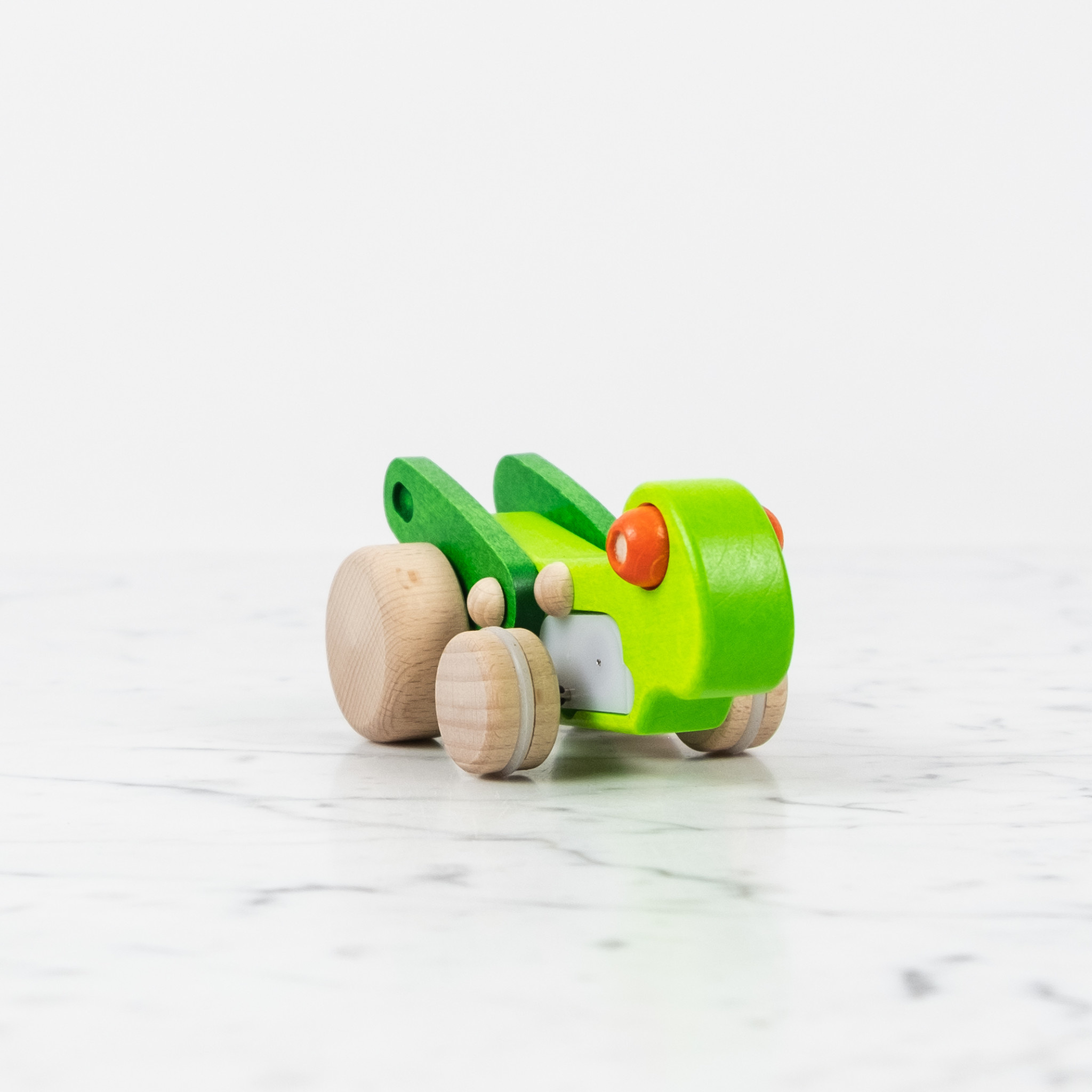 Bajo Toys Wooden Pullback Toy - Green Cicada or Grasshopper