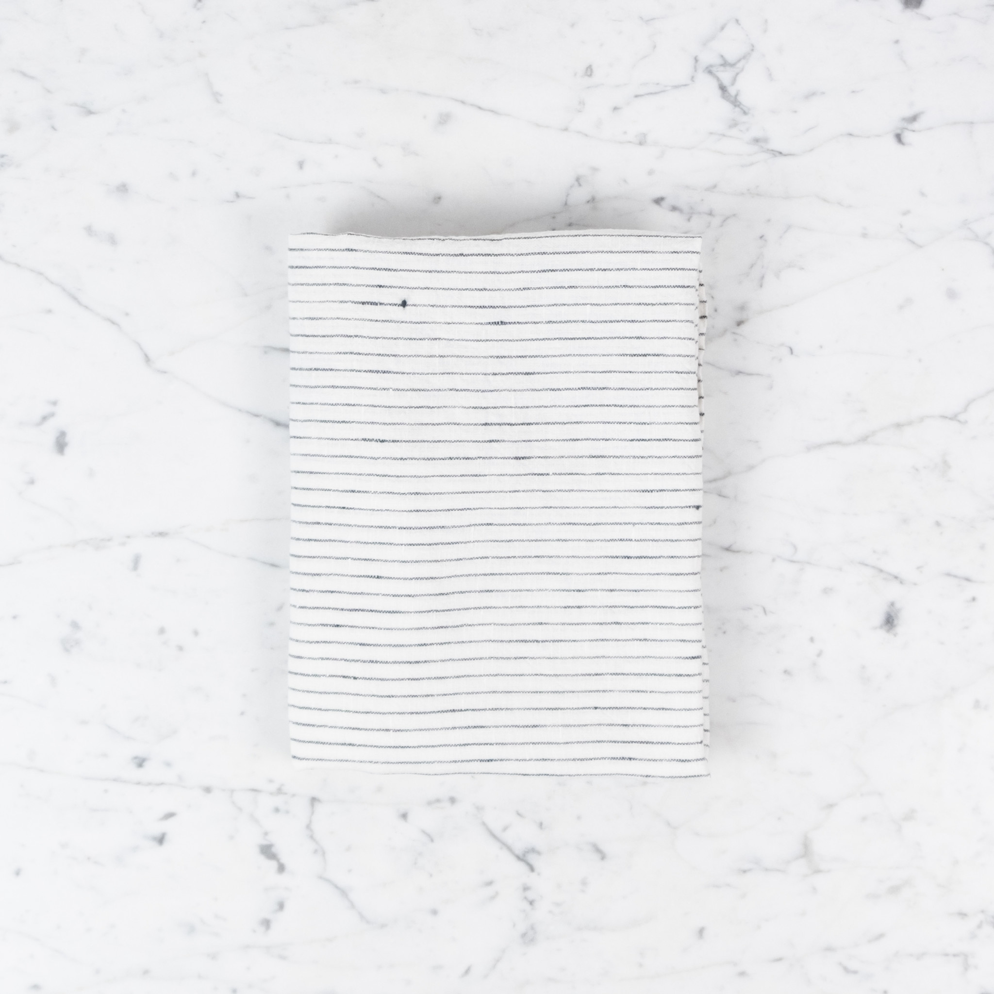 French Linen Pillow -  Grey Thin Stripe