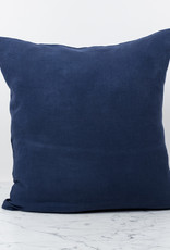 French Linen Pillow - Navy Blue