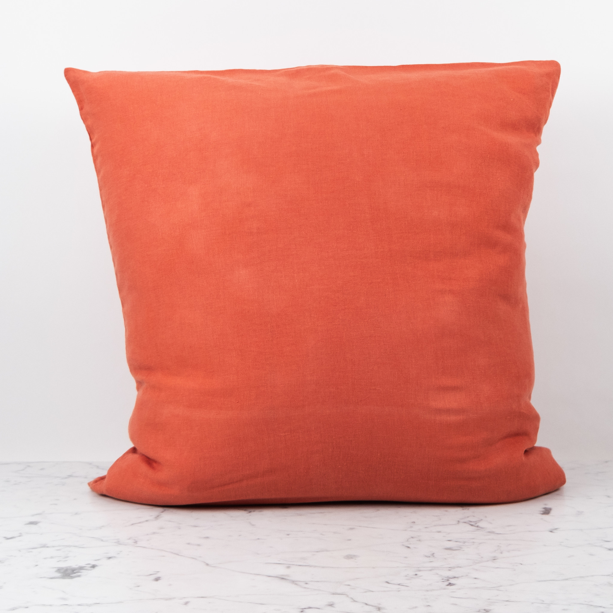French Linen Pillow - Terracotta