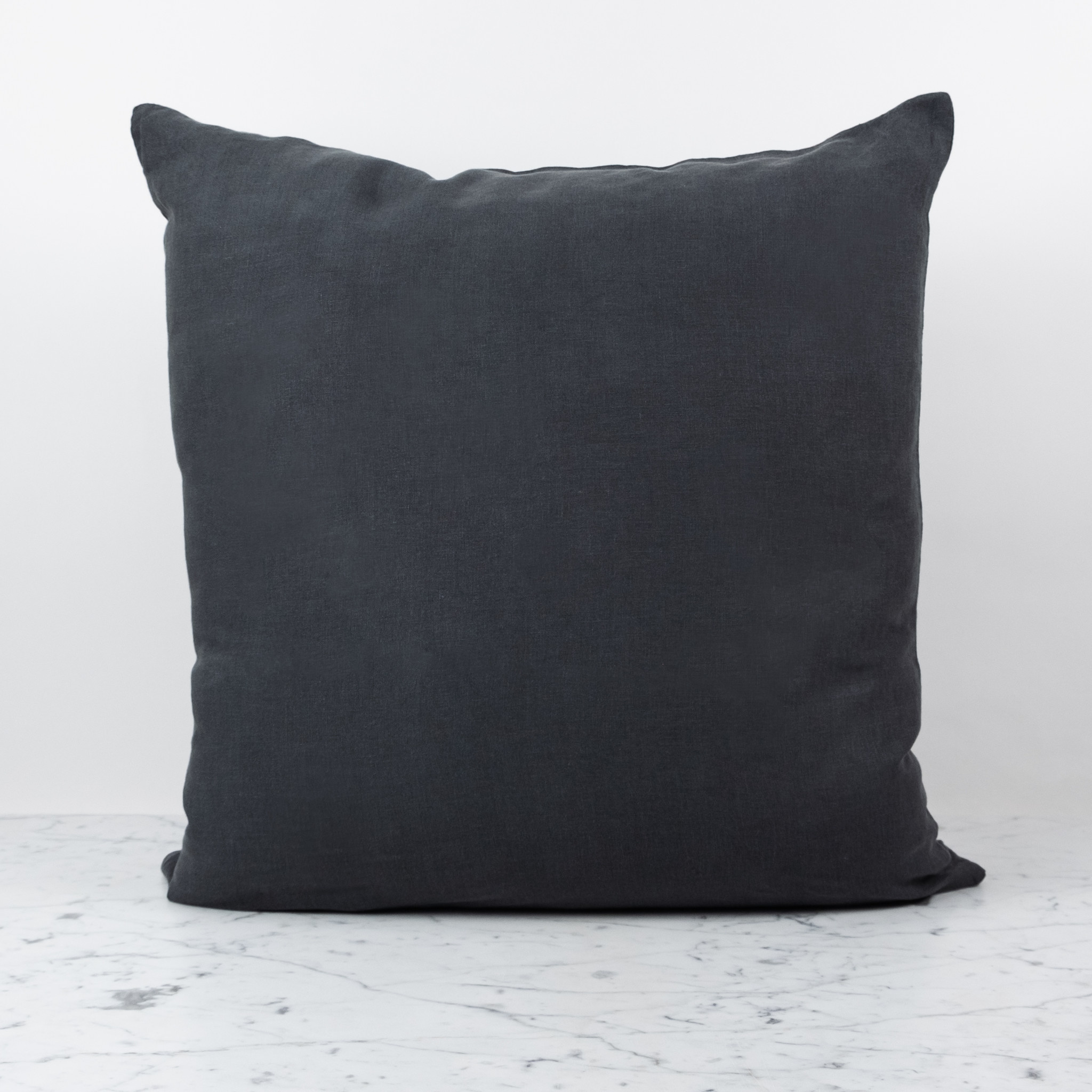 French Linen Pillow - Storm Grey