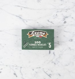 Leone Dell’Era Leone Nickel Plated Paper Clips, Box Of 100 - Size 5